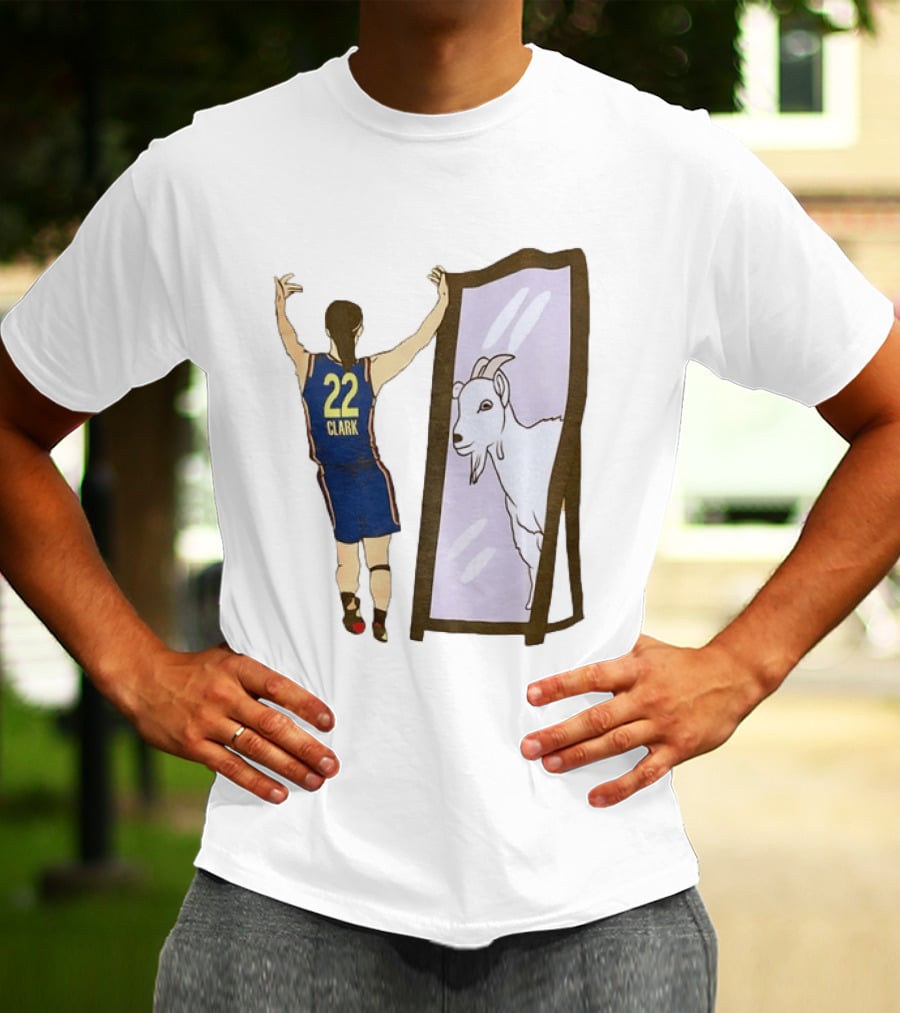 Caitlin Clark 22 Goat Indiana Fever Mirror T-Shirt