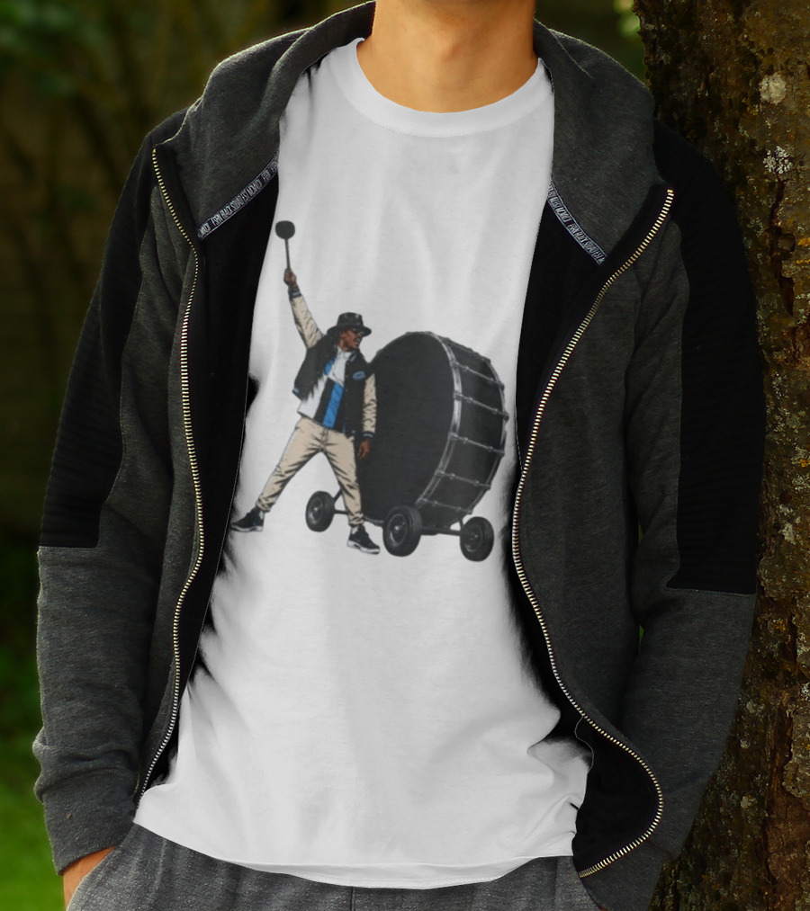 Carolina Panthers Football Culture Supporter With Drum T-Shirt