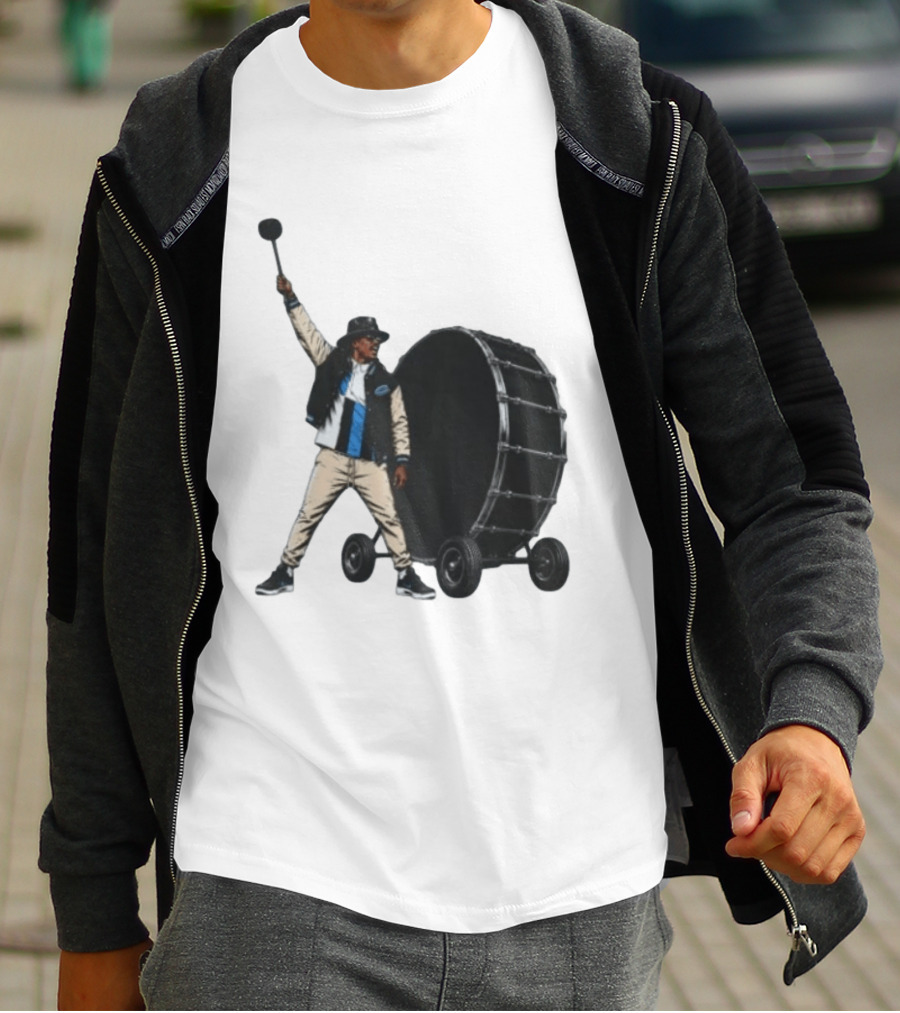 Carolina Panthers Football Culture Supporter With Drum T-Shirt