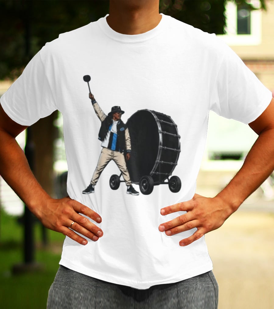 Carolina Panthers Football Culture Supporter With Drum T-Shirt