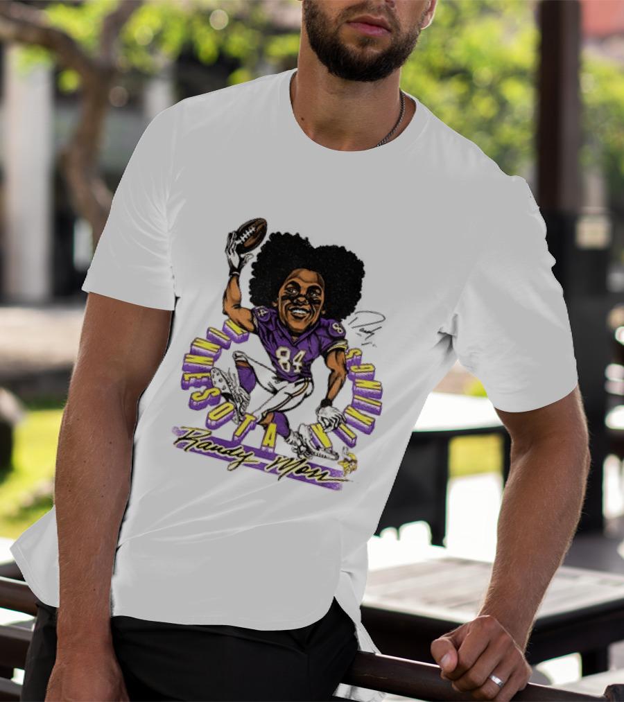 Minnesota Vikings Randy Moss Caricature Player 84 T-Shirt