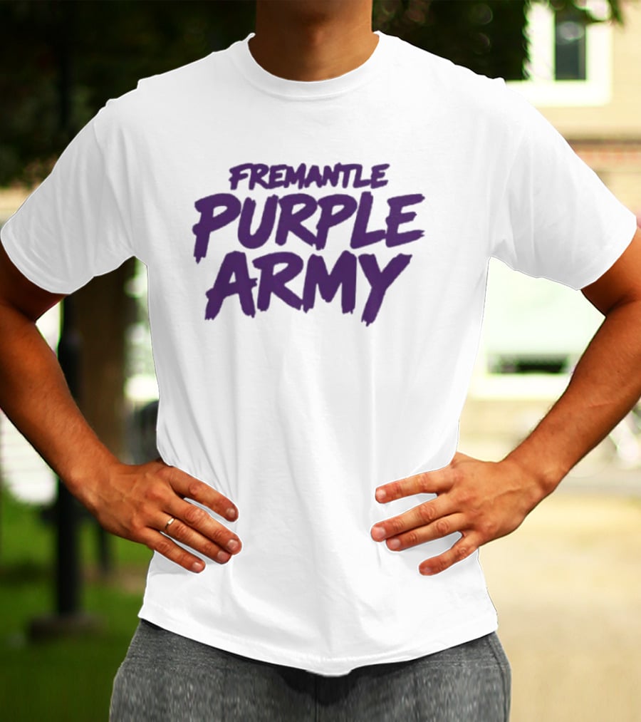Fremantle Purple Army Supporters Fan Gear T-Shirt