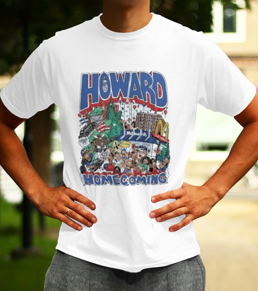 Howard Homecoming 2026 McHoward's Celebration Festivities Crowd Scene T-Shirt