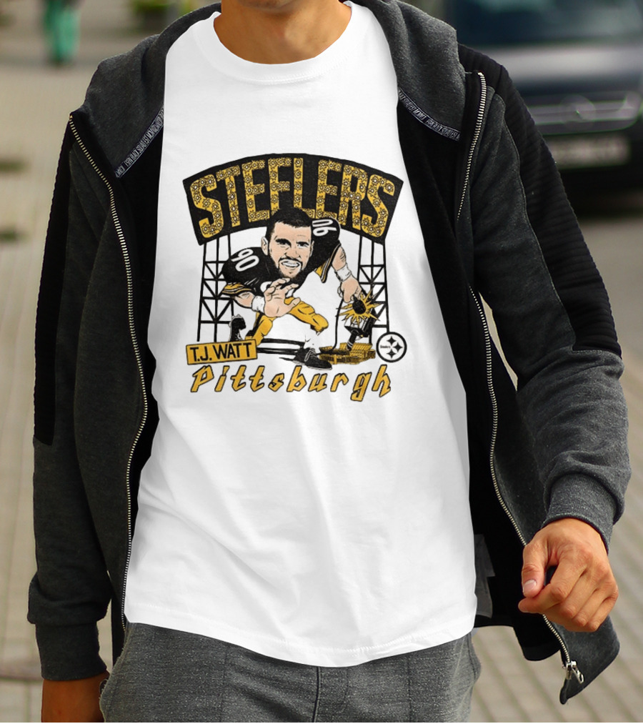 T.J. Watt Pittsburgh Steelers Player Caricature Steelers Pittsburgh T-Shirt