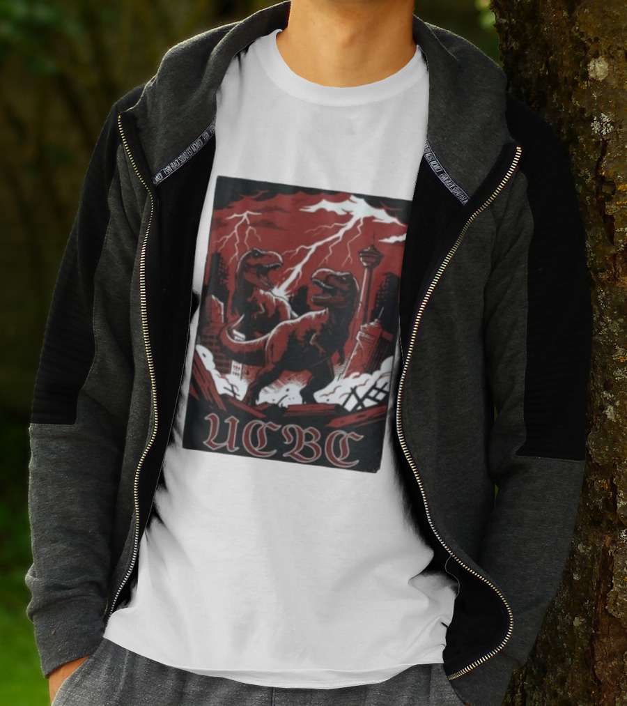 UCalgary UCBC Bhangra Rex Dinosaur City Destruction T-Shirt