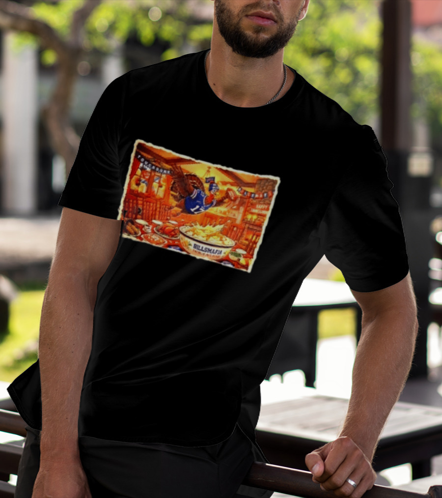 BillsMafia Thanksgiving Feast Turkey Touchdown Buffalo Bills Holiday Celebration T-Shirt