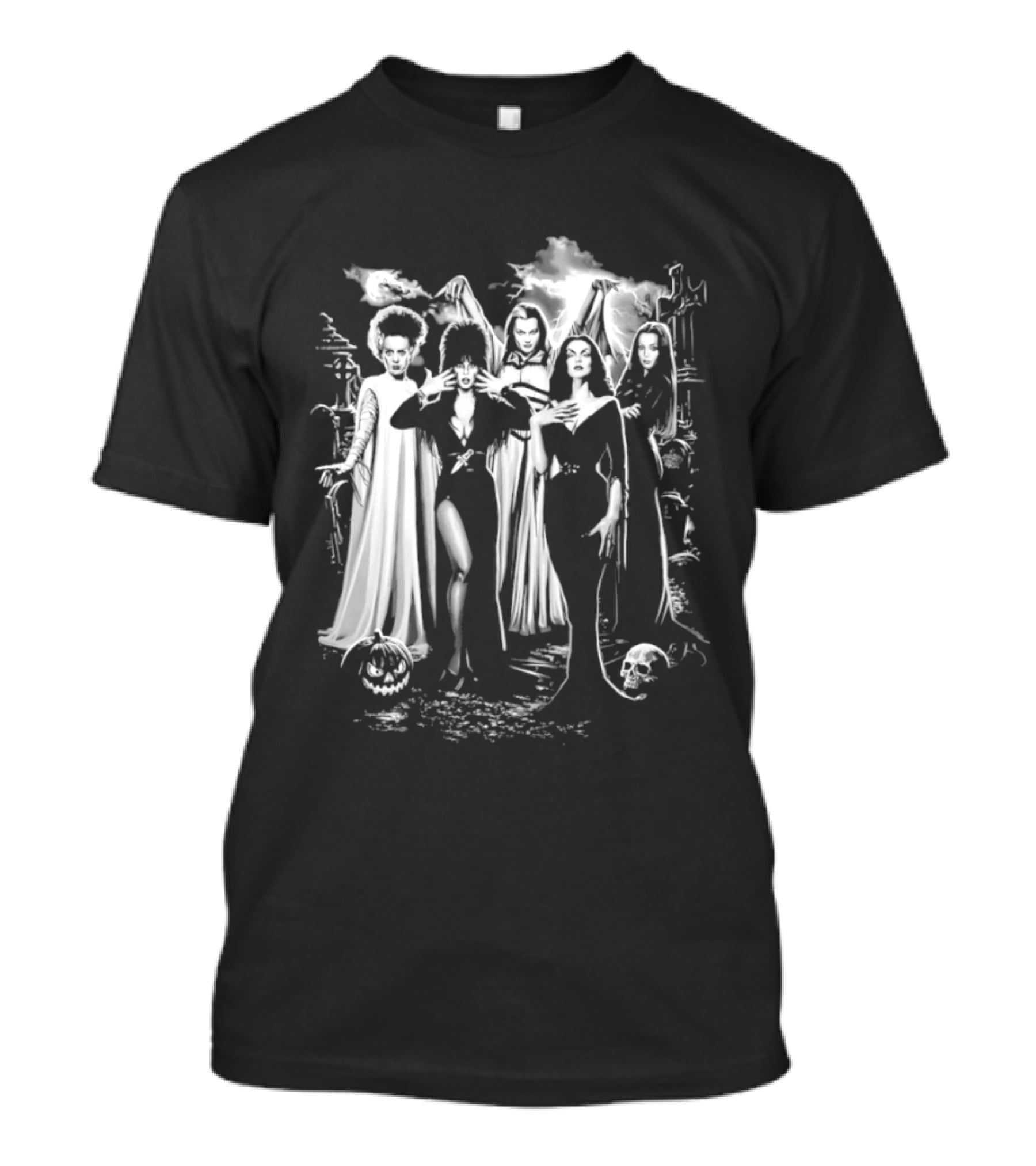 Bride Of Frankenstein Lily Munster Morticia Addams Vampira Gothic Horror T-Shirt