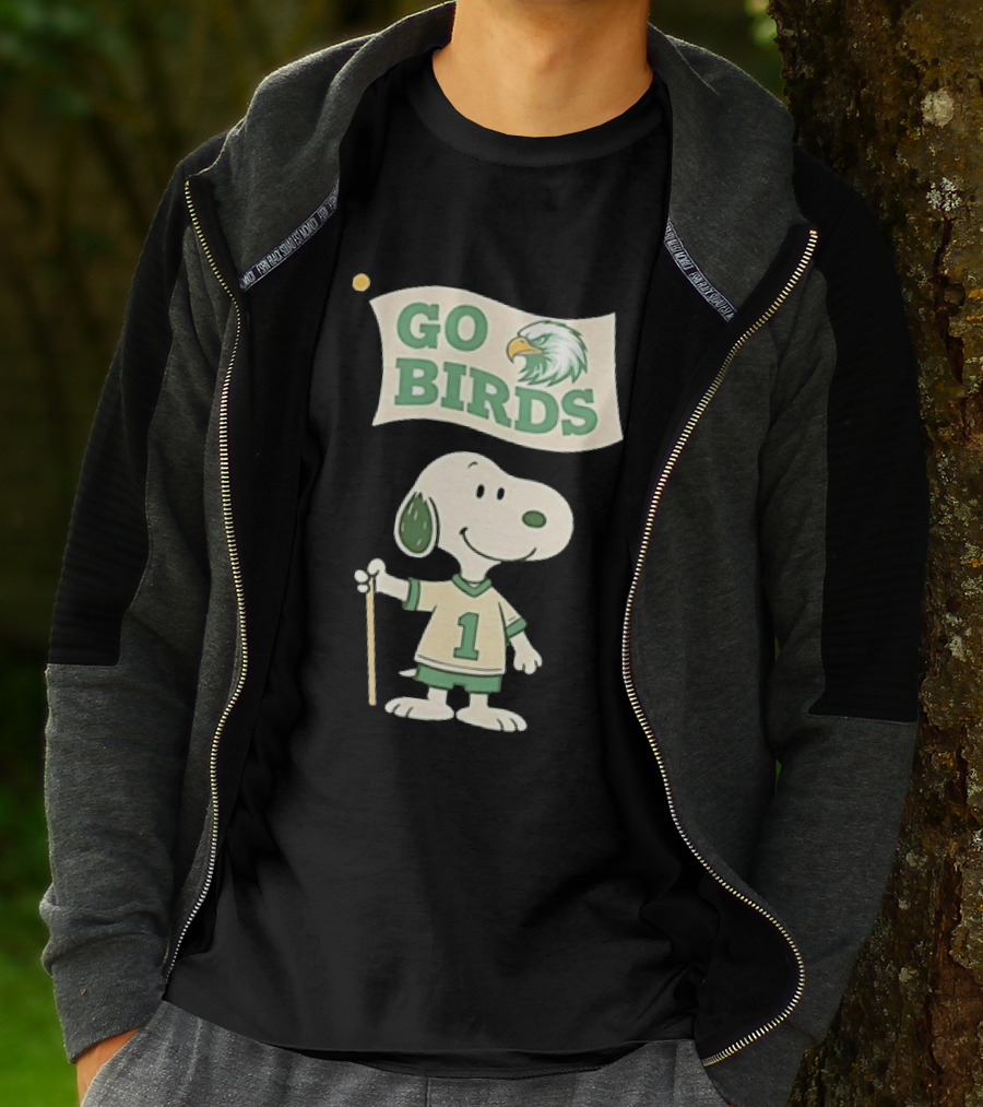 Snoopy Go Birds Philadelphia Eagles Team Spirit T-Shirt