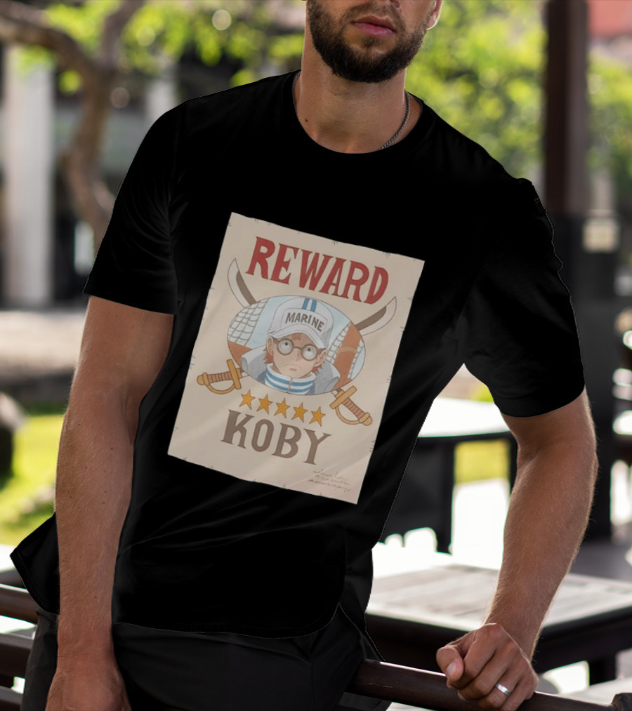 Reward Marine Koby One Piece Anime Five Stars T-Shirt