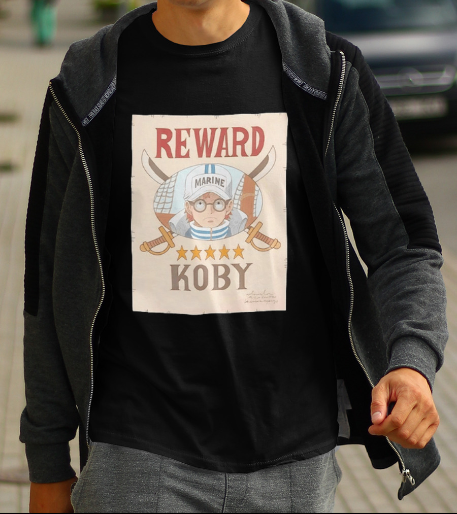 Reward Marine Koby One Piece Anime Five Stars T-Shirt