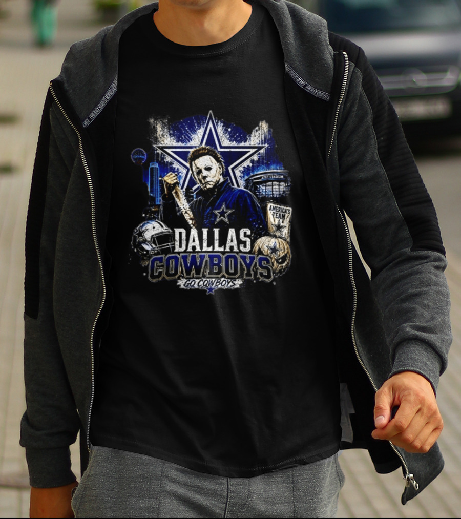 Michael Myers Dallas Cowboys America's Team Go Cowboys Halloween T-Shirt