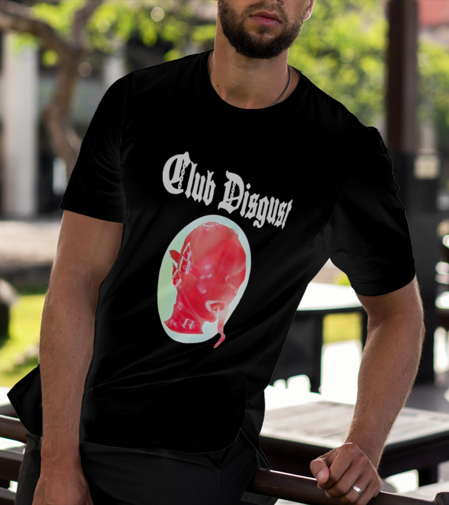 Club Disgust Red Mask Fetish Aesthetic Goth Fashion T-Shirt