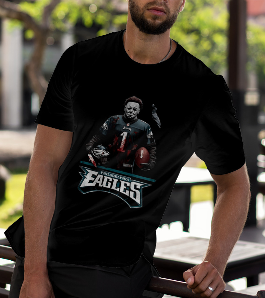 Philadelphia Eagles Michael Myers Halloween 2026 Football Horror T-Shirt