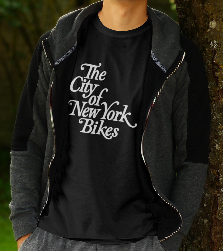 The City Of New York Bikes NYC Cycling Urban Bicycle Ride T-Shirt