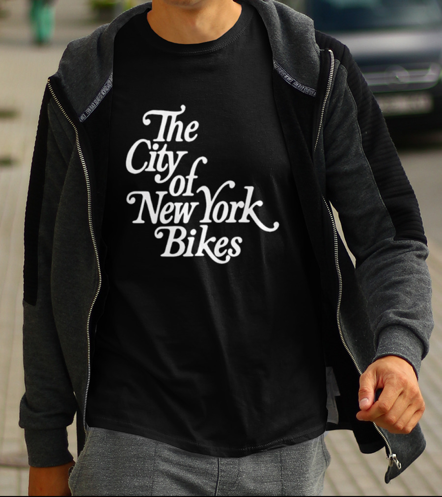 The City Of New York Bikes NYC Cycling Urban Bicycle Ride T-Shirt