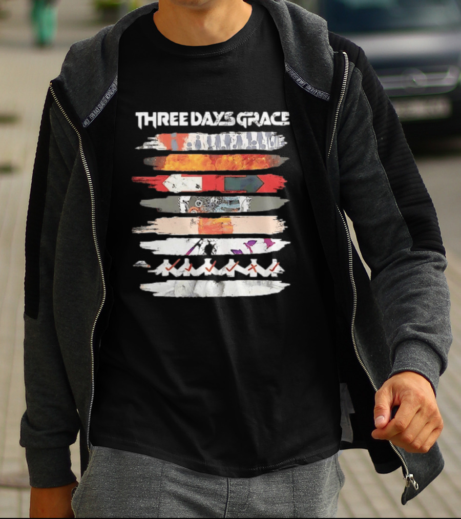 Three Days Grace Band Alternative Rock Iconic Visual T-Shirt