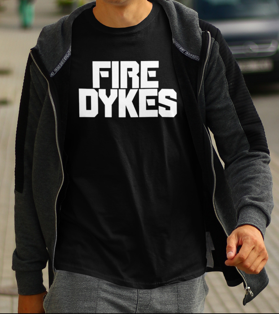 Lesbian Pride LGBTQ Queer Activism Fire Dykes T-Shirt