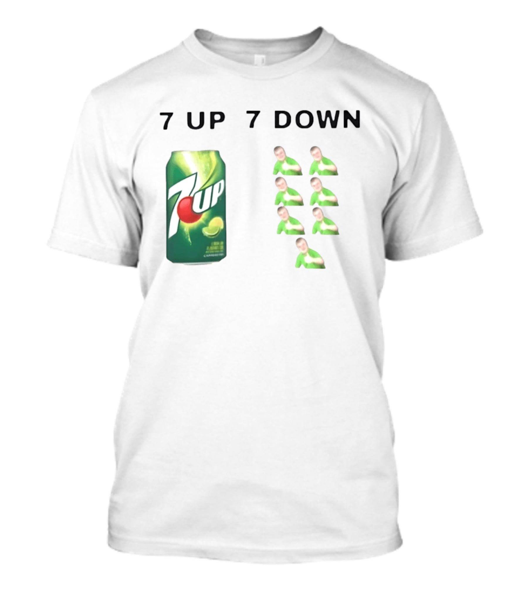 7 Up 7 Down Meme Soda Can With Seven Thumbs Up T-Shirt