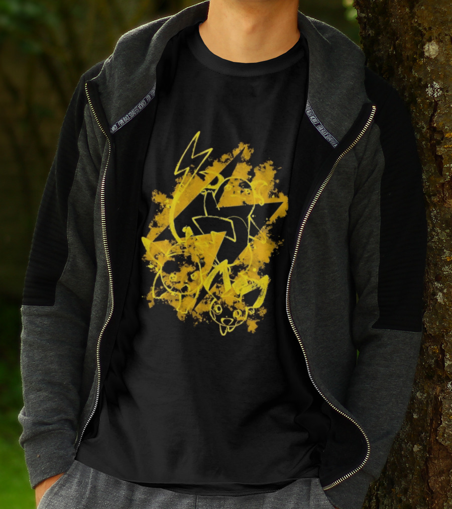 Pikachu Raichu Pichu Electric Evolution Pokemon Splash T-Shirt