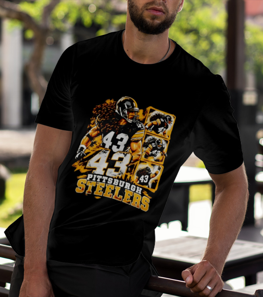 Troy Polamalu 43 Pittsburgh Steelers Football Legend T-Shirt