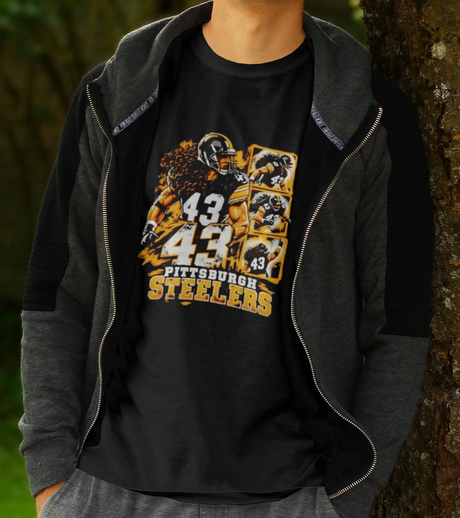 Troy Polamalu 43 Pittsburgh Steelers Football Legend T-Shirt