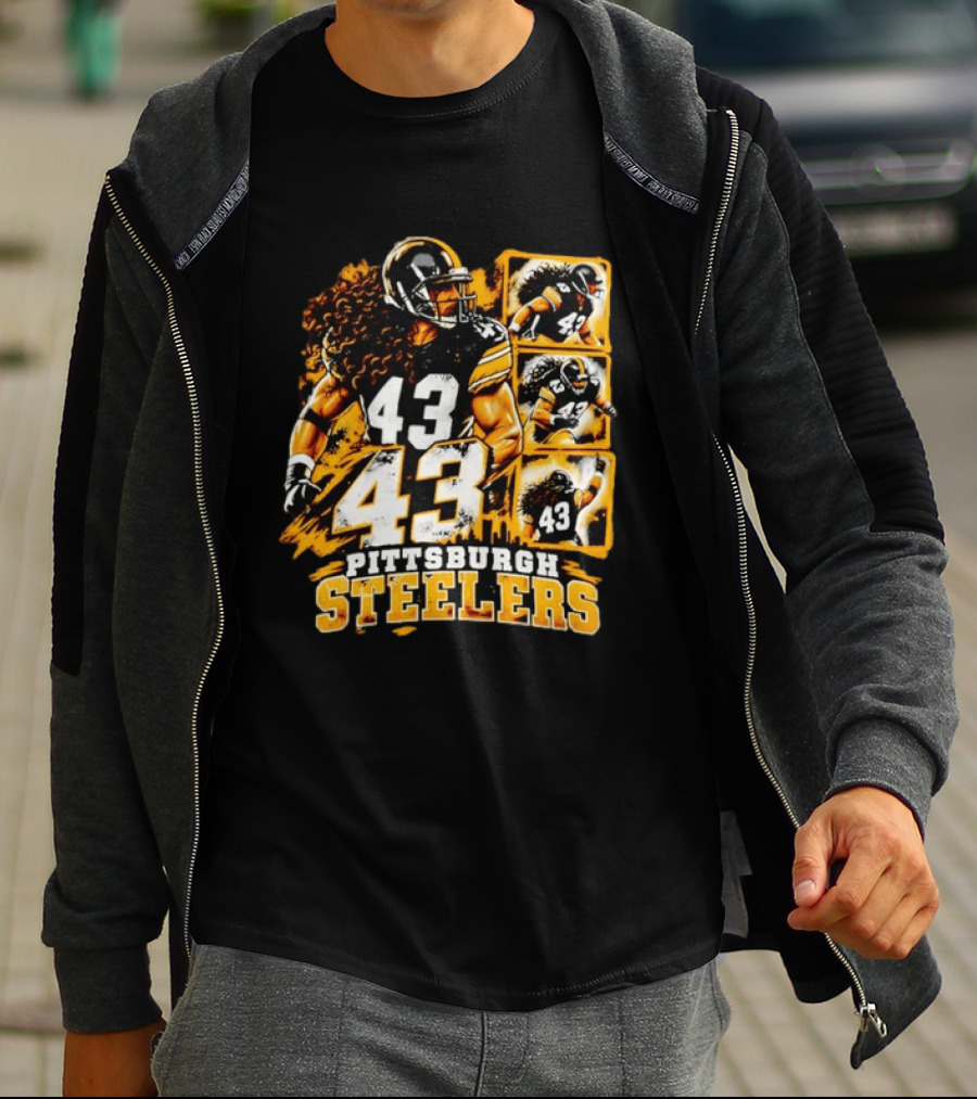 Troy Polamalu 43 Pittsburgh Steelers Football Legend T-Shirt