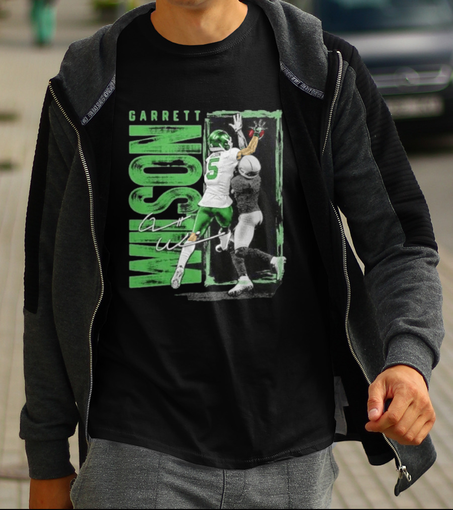Garrett Wilson New York Jets Football Duo 5 Autograph Wilson Player Image T-Shirt