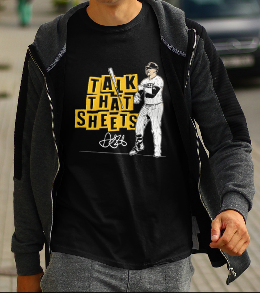 San Diego Padres Fernando Tatis Jr Talk That Sheets Baseball Player Batting Pose 23 T-Shirt