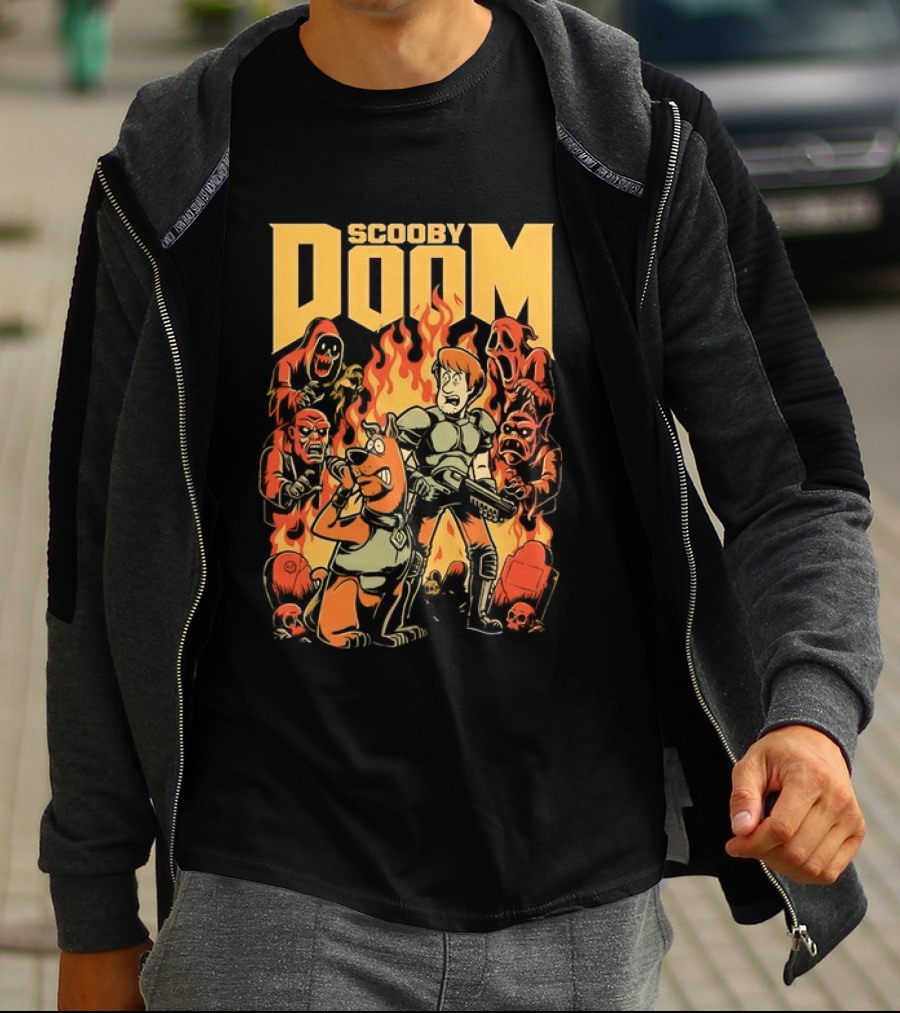 Scooby Doom Shaggy And Scooby Doo Fiery Adventure T-Shirt
