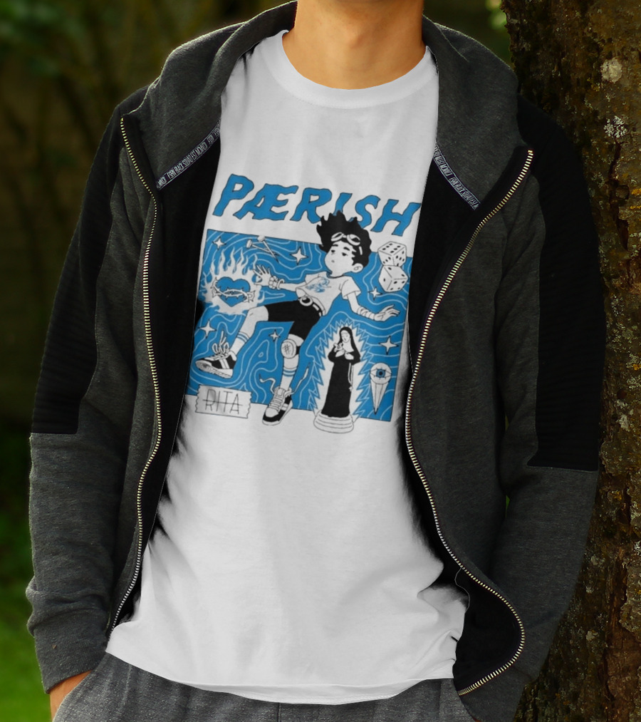 Paerish Escaping The Vapour Clouds Rita Dice Nun Statue T-Shirt