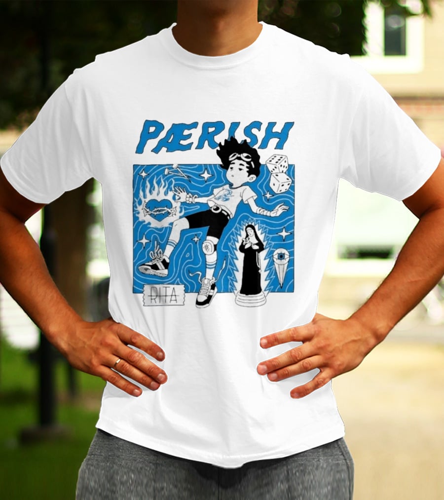 Paerish Escaping The Vapour Clouds Rita Dice Nun Statue T-Shirt