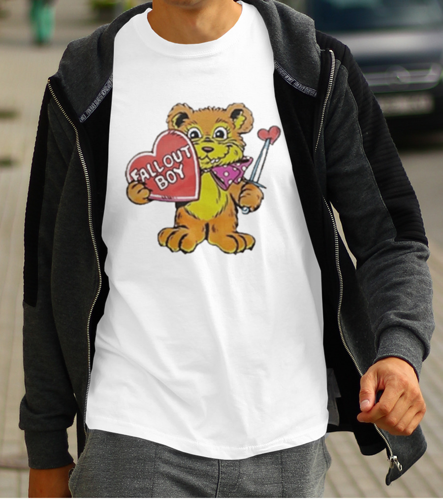 Fallout Boy Every Lover's Got A Little Dagger In Their Hand Bear Holding Heart T-Shirt