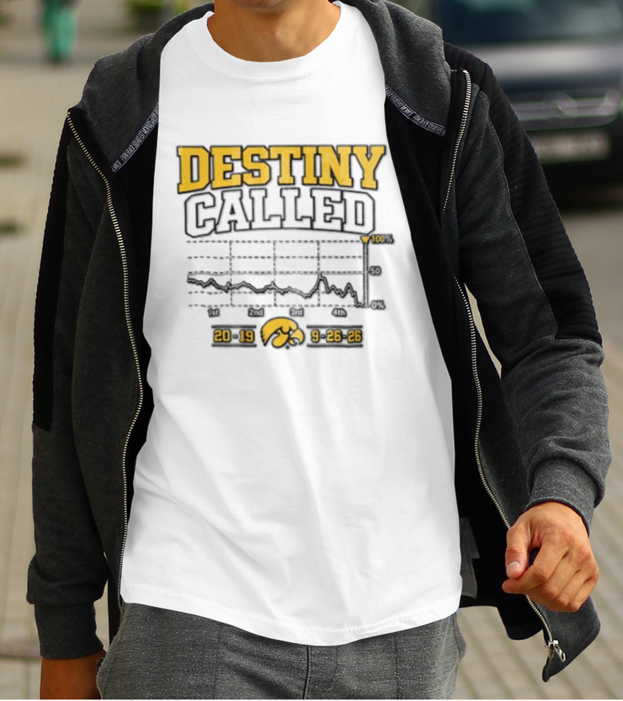 Destiny Called Iowa Hawkeyes Xavier Williams Performance Graph 2019 9 26 26 T-Shirt