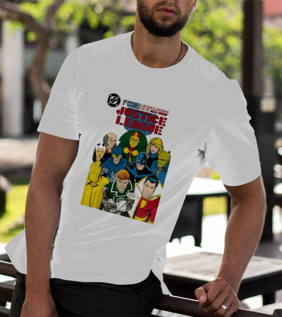 Justice League 1st Issue A Return To Greatness DC Comics Icons Bold Cover T-Shirt