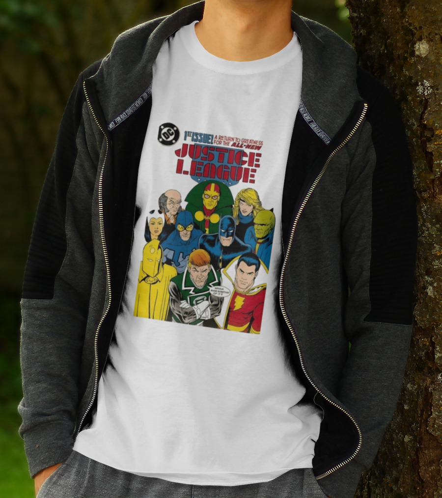 Justice League 1st Issue A Return To Greatness DC Comics Icons Bold Cover T-Shirt
