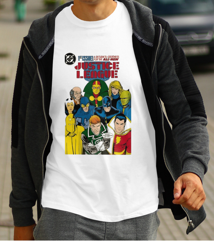 Justice League 1st Issue A Return To Greatness DC Comics Icons Bold Cover T-Shirt