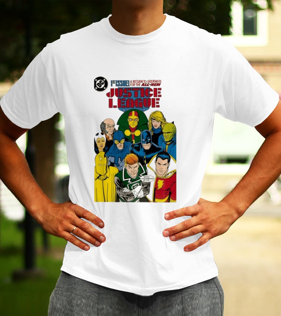Justice League 1st Issue A Return To Greatness DC Comics Icons Bold Cover T-Shirt