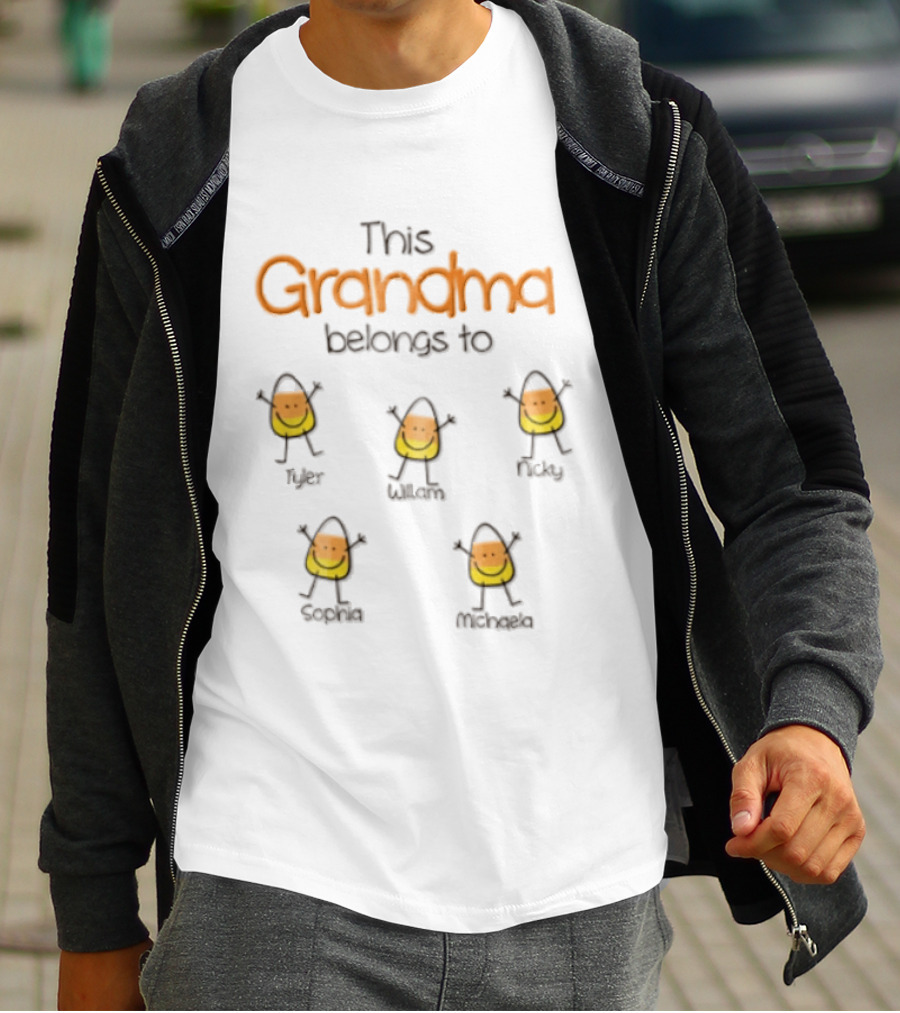 Grandma Belongs To Tyler William Nicky Sophia Michaela T-Shirt