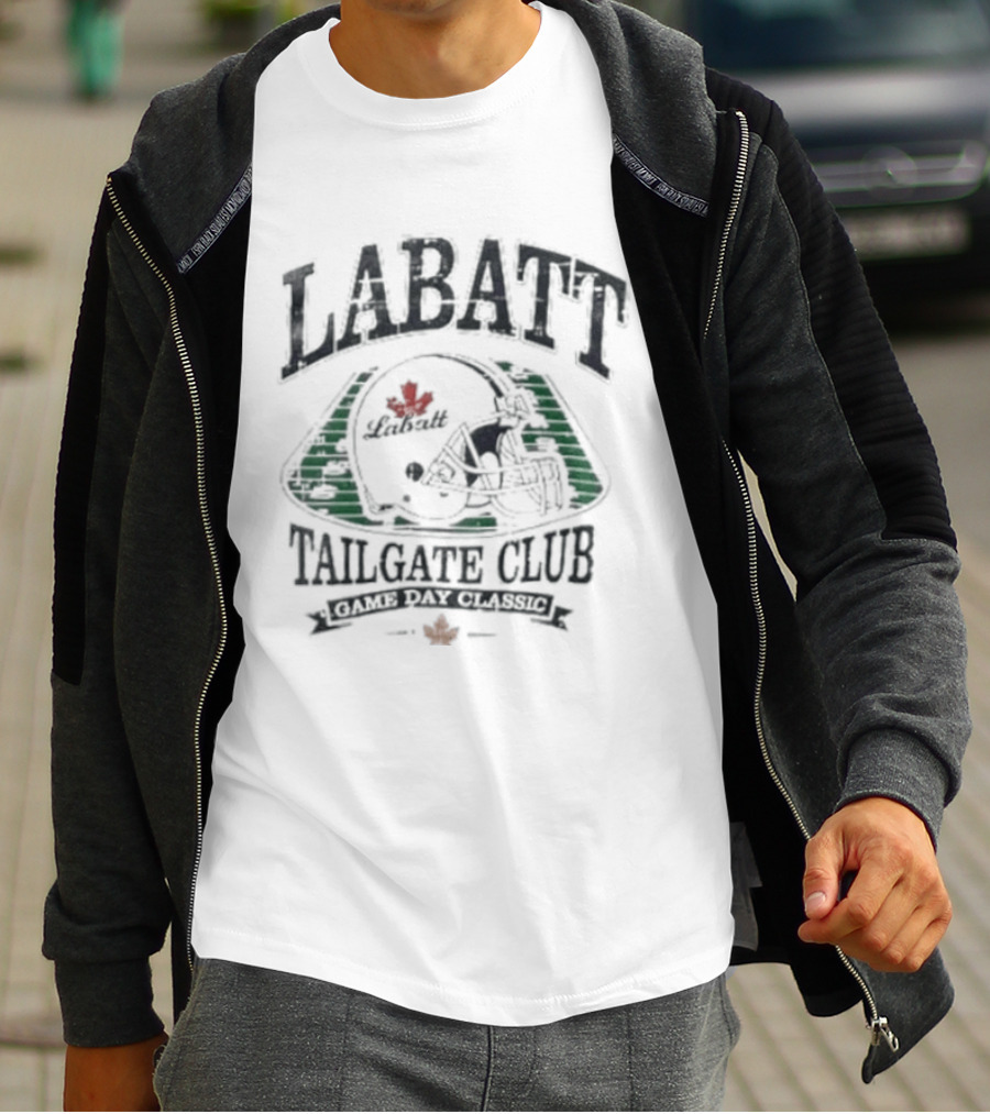Labatt Tailgate Club Game Day Classic Football Maple Leaf Helmet T-Shirt