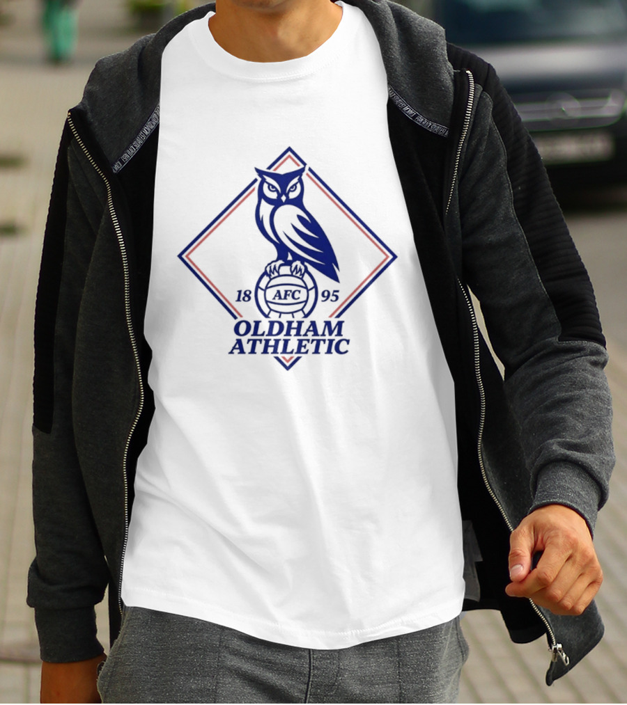 Oldham Athletic AFC 1895 Owl Emblem Football Club T-Shirt