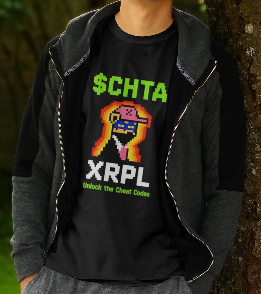$CHTA XRPL Unlock The Cheat Codes Pixel Art Gamer Crypto T-Shirt