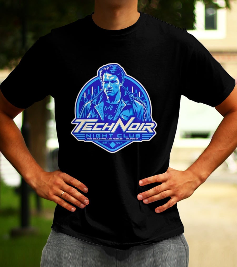 Arnold Schwarzenegger Tech Noir Night Club Pico Boulevard Los Angeles California Est 1984 T-Shirt