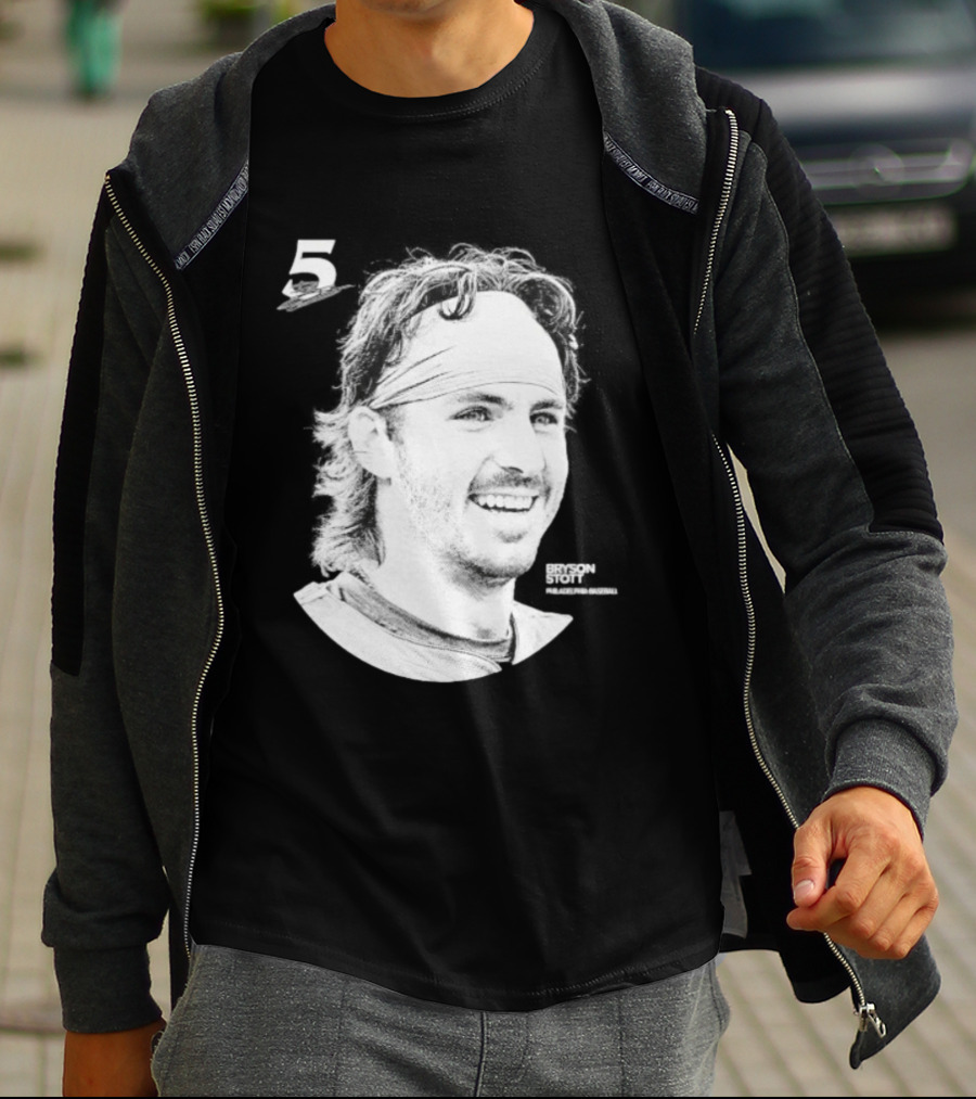 Philadelphia Baseball Bryson Stott 5 Halftone T-Shirt
