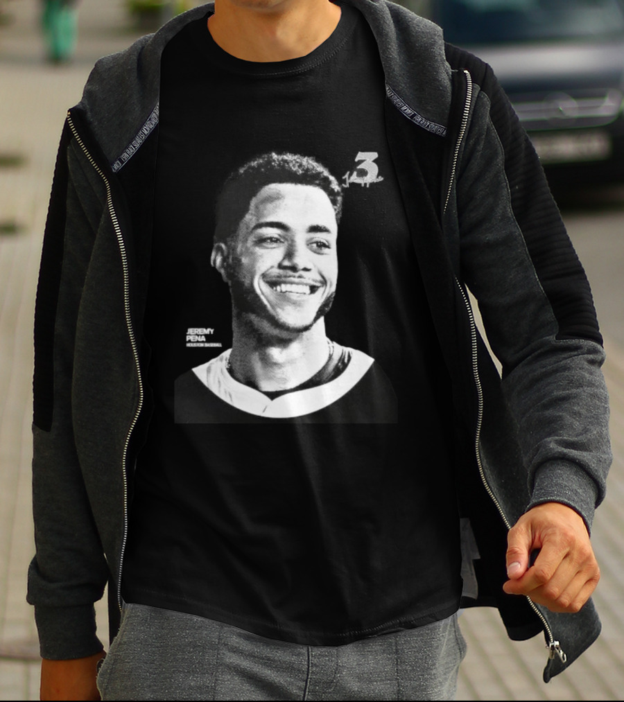 Jeremy Pena Houston Baseball No 3 Halftone T-Shirt