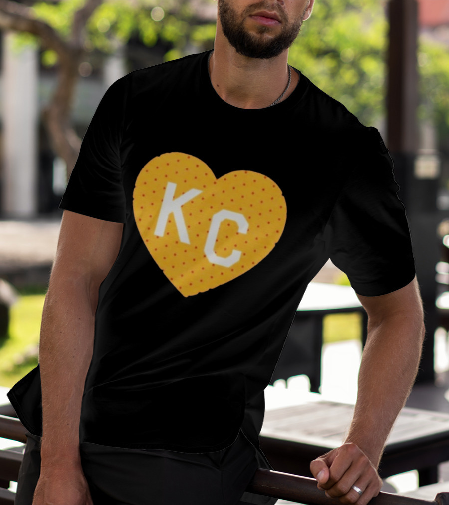 Kansas City Chiefs KC Heart Polka Dot Fan T-Shirt
