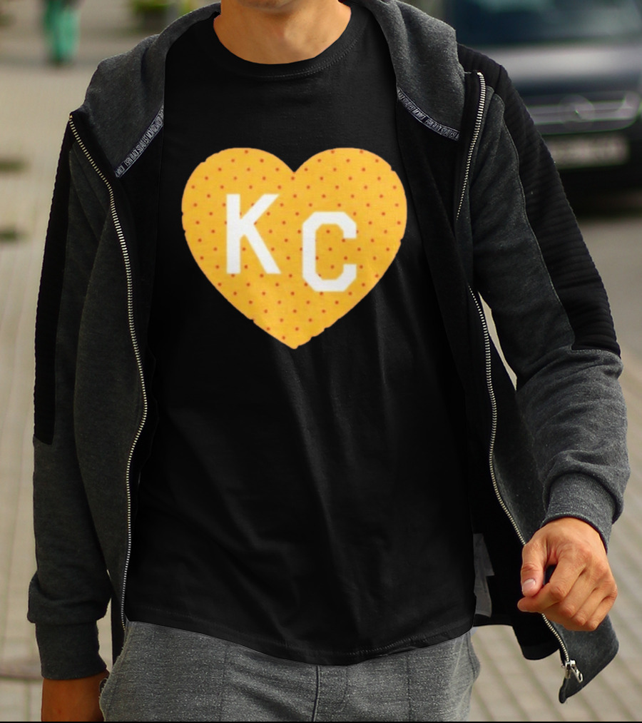 Kansas City Chiefs KC Heart Polka Dot Fan T-Shirt
