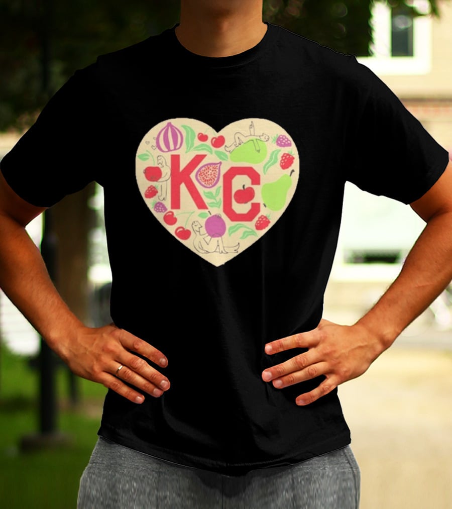 KC Heart Fruits And Figures Kansas City Giving Grove T-Shirt