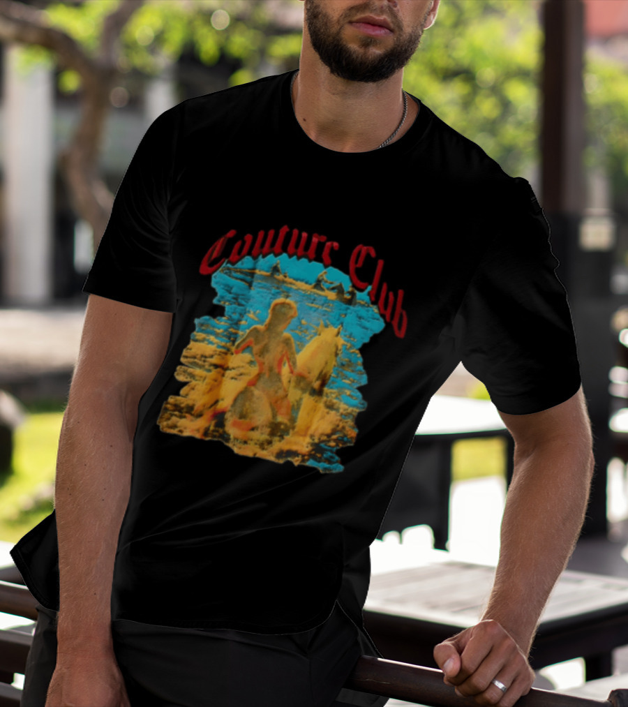 Couture Club Woman Riding Horse Scenic Painting T-Shirt