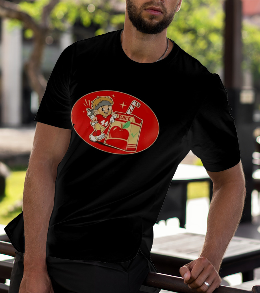 San Francisco 49ers Kyle Juszczyk Juice Box Cartoon 44 Football Player T-Shirt
