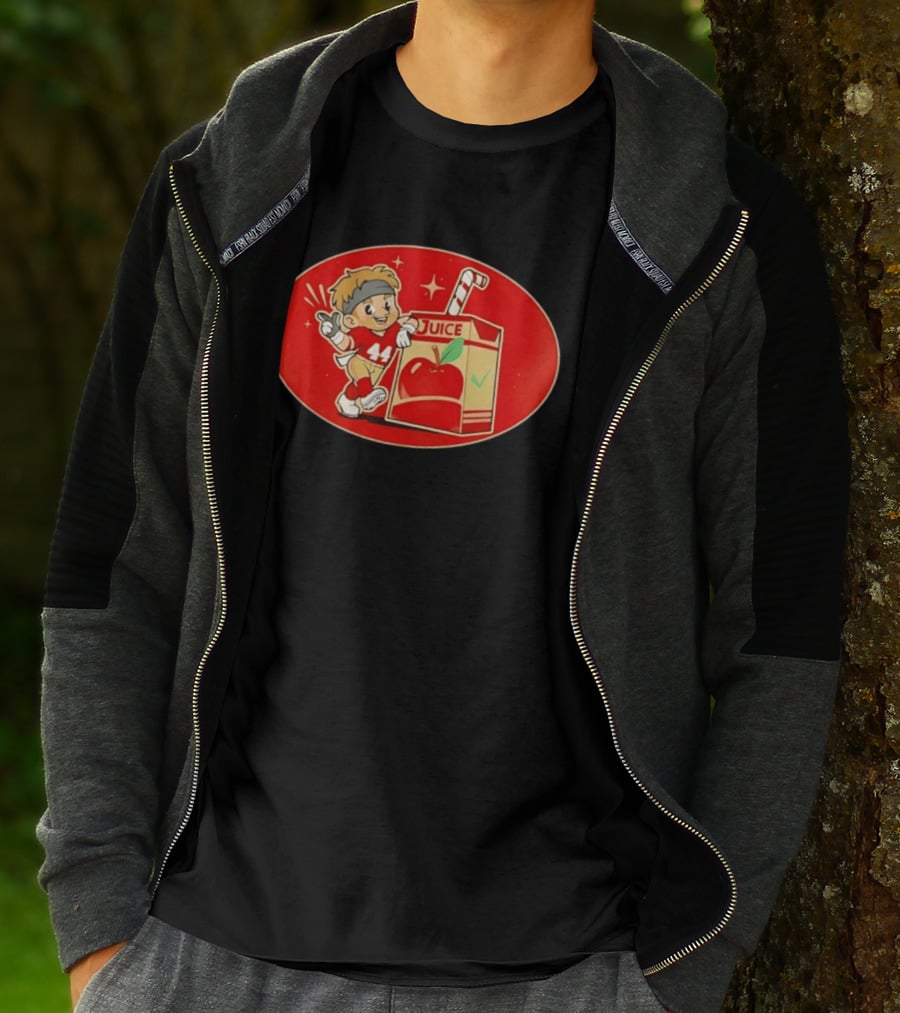 San Francisco 49ers Kyle Juszczyk Juice Box Cartoon 44 Football Player T-Shirt